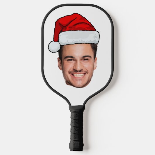 Custom Face Photo Santa Hat Christmas Pickleball Paddle (Achterkant)