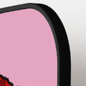 Custom Face Photo Santa Hat Christmas Pink Pickleball Paddle (Links Detail)