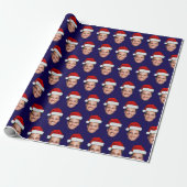 Custom Face Photo with Santa Hat | Unique Gift  Cadeaupapier (Uitgerold)