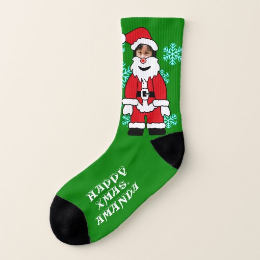 Custom face Santa Claus photo and text (Gauche - extérieur)