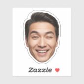 Custom Face Sticker – Gepersonaliseerd Realistisch (Vel)