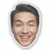 Custom Face Sticker – Gepersonaliseerd Realistisch (Voorkant)