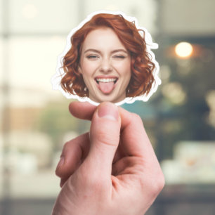 Custom Face Sticker – Grappige gepersonaliseerde f