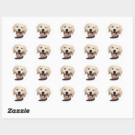 Custom Face Stickers Personalized Dog Face Photo (Feuille)