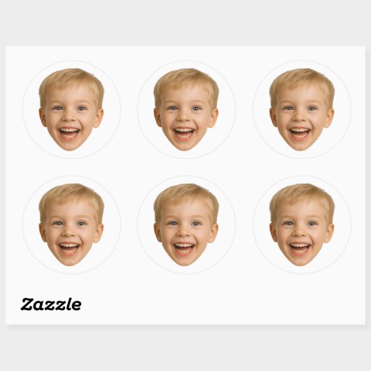 Custom Face Stickers Personalized Face Photo (Feuille)