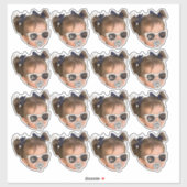 Custom Face Stickers Personalized Face Photo (Feuille)