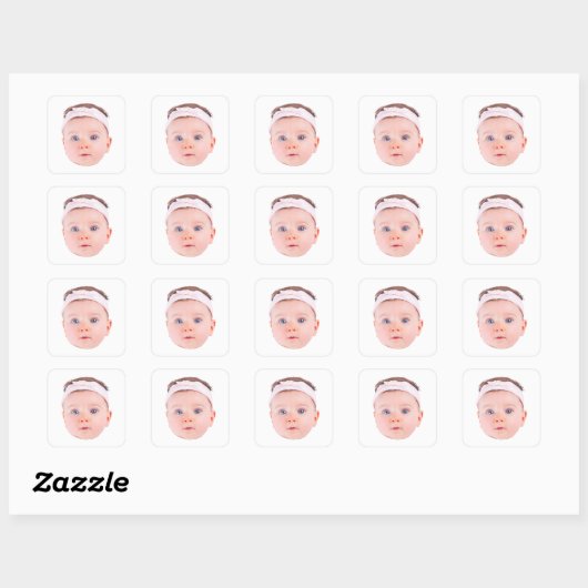 Custom Face Stickers Personalized Face Photo (Feuille)