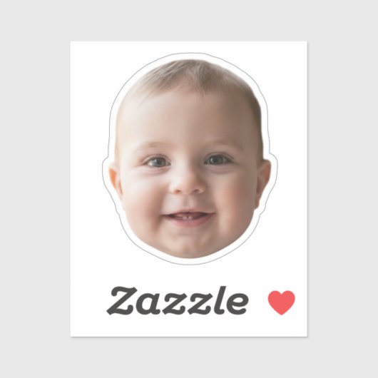 Custom Face Stickers Personalized Face Photo (Feuille)