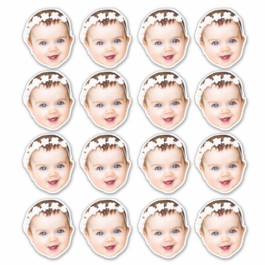 Custom Face Stickers Personalized Face Photo (Devant)