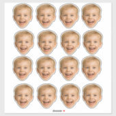 Custom Face Stickers Personalized Photo Face (Feuille)