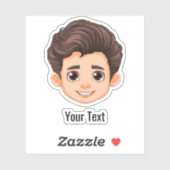Custom Face Stickers Personalized Picture Logo (Feuille)