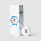 Custom Face & Text – Funny Gift for Golfers Golfballen (Verpakking)