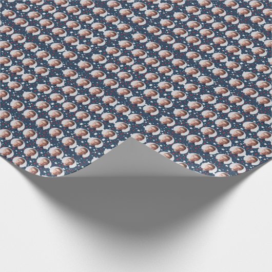 Custom Faces 4th Juli Onafhankelijkheid Sterren Pa Cadeaupapier (Hoek)