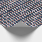 Custom Faces 4th juli Onafhankelijkheidsdag patroo Cadeaupapier (Hoek)