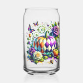 Custom Fall Thanksgiving Pumpkin, Gift for Her Blikvorm Glas (Achterkant)