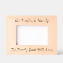 Custom familie gemaakt met liefde: geëtst Afbeeldi