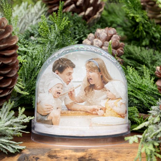 Custom Family 2 Photos | Christmas Keepsake Sneeuwbol (Winter)
