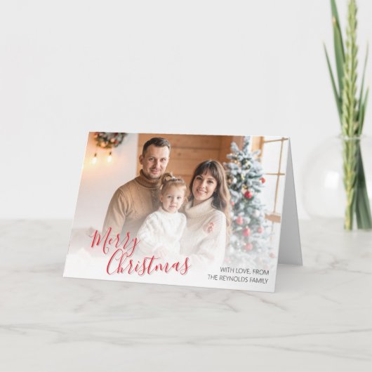 Custom Family Christmas Greeting Card Kaart (Voorkant)