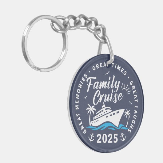 Custom Family Cruise Group Matching Cruise Trip Sleutelhanger (Voorkant Links)