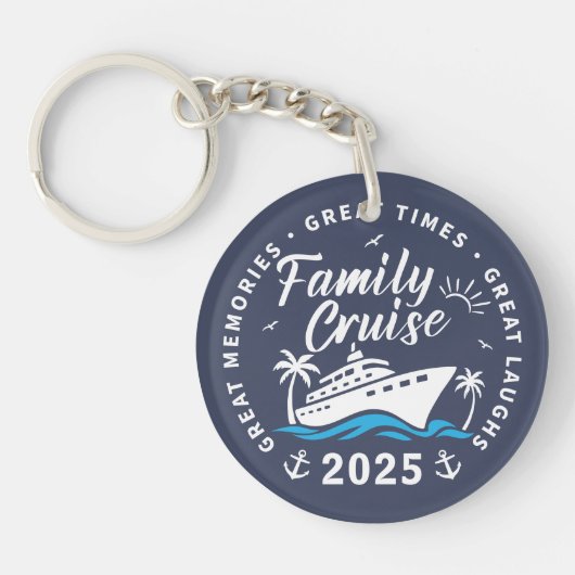 Custom Family Cruise Group Matching Cruise Trip Sleutelhanger (Voorkant)