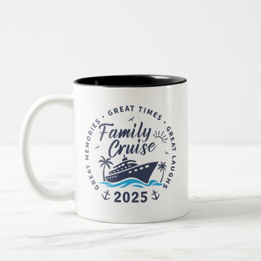 Custom Family Cruise Group Matching Cruise Trip Tweekleurige Koffiemok (Links)