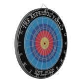 Custom Family Dartboard Personalized Name  Gift Dartbord (Voorkant Links)