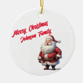 Custom Family Joy Santa Ornament (Voorkant)
