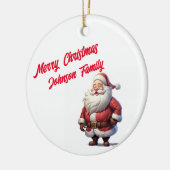 Custom Family Joy Santa Ornament (Links)