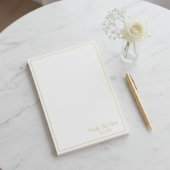 Custom Family Last Name Gold Border Post-it Notes