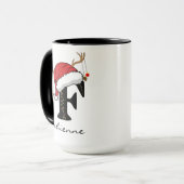 Custom Family Monogram Holiday Mug for Friends Mok (Voorkant links)