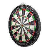 Custom Family Name Dartboard Dartbord (Voorkant Rechts)