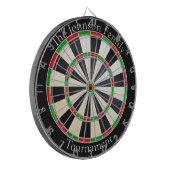 Custom Family Name Dartboard Dartbord (Voorkant Links)