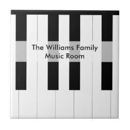 Custom Family Name Piano Keys Music Room Tegeltje