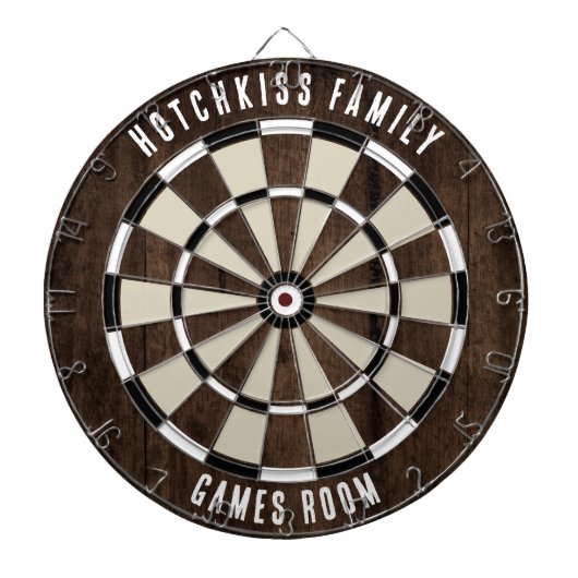 Custom Family Name Unique Dartbord (Voorkant)
