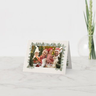 Custom Family Photo Christmas Card 1 Bedankkaart