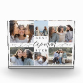 Custom Family Photo Collage Gift Best Stepmom Ever Fotoblokken (Voorkant)
