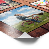 Custom Family Photo Collage Reclaimed Wood (Coin)