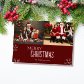 Custom family photo elegant modern christmas Card Feestdagenkaart