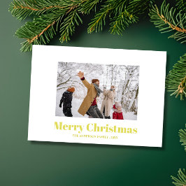 Custom family photo elegant modern christmas Card Feestdagenkaart