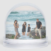 Custom Family Photo Holiday Snow Globe (Avant)