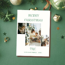 Custom family photo merry christmas Card Feestdagenkaart