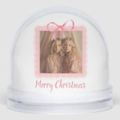Custom Family Photo Merry Christmas Snow Globe (Avant)