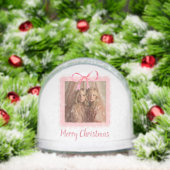 Custom Family Photo Merry Christmas Snow Globe (Noël)