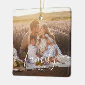 Custom Family Photo - Personalized Last Name  Keramisch Ornament (Links)