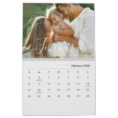 Custom Family Photo | Personalized Light Grey Kalender (Feb 2026)