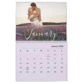 Custom Family Photo | Personalized Soft Lavender Kalender (Jan 2026)