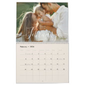 Custom Family Photo | Personalized Warm Sand  Kalender (Feb 2026)
