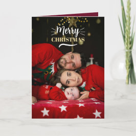 Custom family photos merry christmas Card Feestdagen Kaart