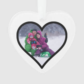 Custom Family Picture Heart Ornament