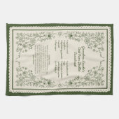 Custom Family Recipe Kitchen Towel Keepsake Theedoek (Horizontaal)